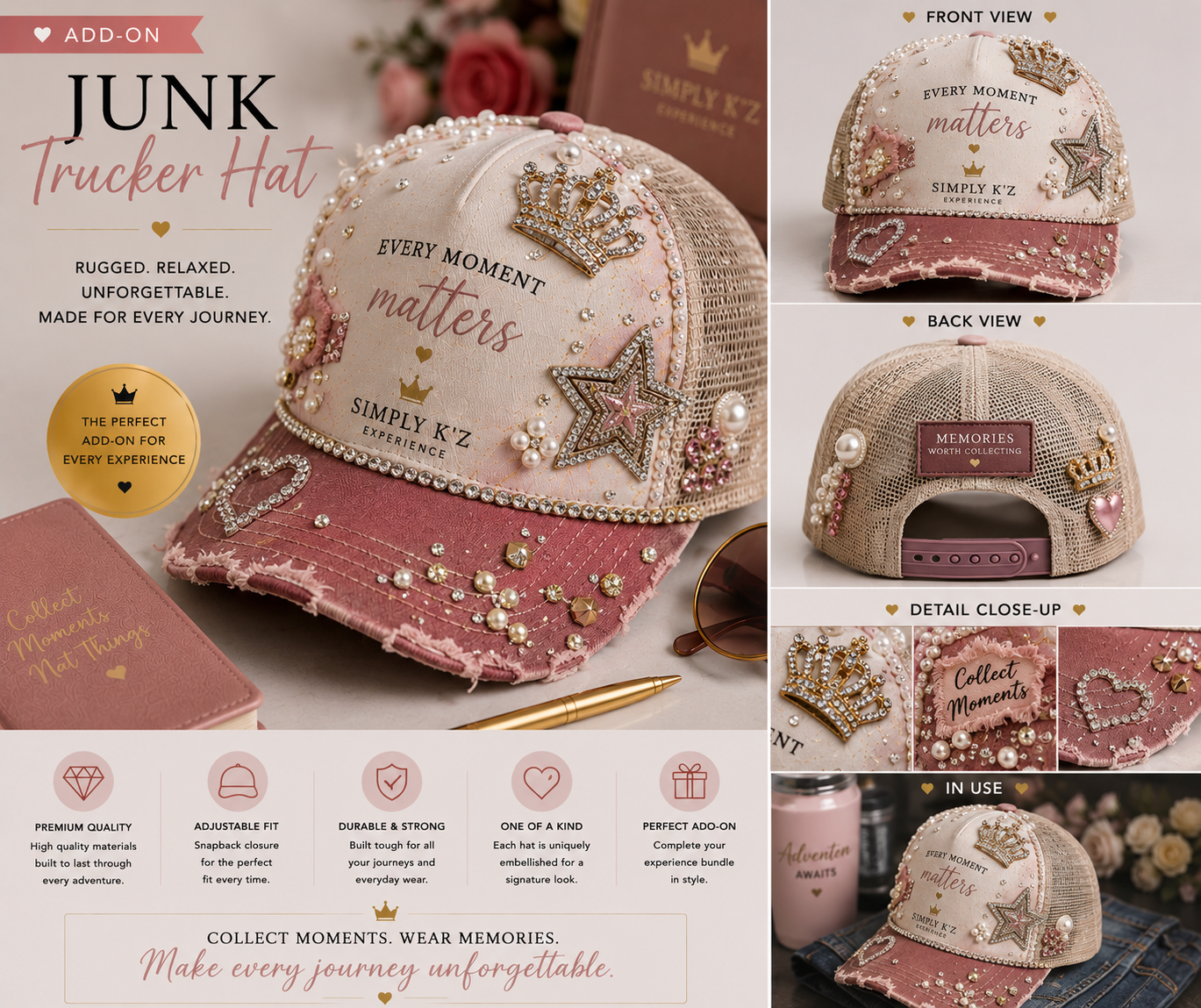 Premium Embellished Hat Add on